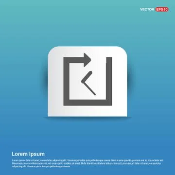 Clock Icon - Blue Sticker button Illustrazione stock