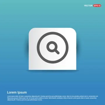 Clock Icon - Blue Sticker button Stock Illustration