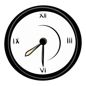 Clock icon cartoon Stock Illustration