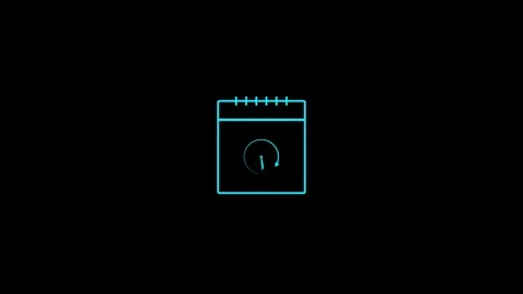 Clock icon with clip board animation background Stock Footage 263873691