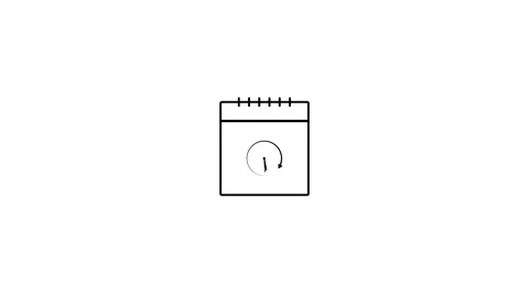 Clock icon with clip board animation background Stock Footage 263873692
