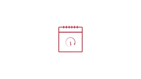 Clock icon with clip board animation background Stock Footage 263873695