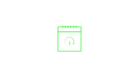 Clock icon with clip board animation background Stock Footage 263873696