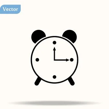 Clock icon. Clock Time symbol flat style. design web site icon, logo, app, UI Stock Illustration