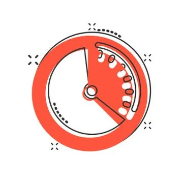 Clock icon in comic style. Watch cartoon vector illustration on white isolate Stockillustratie