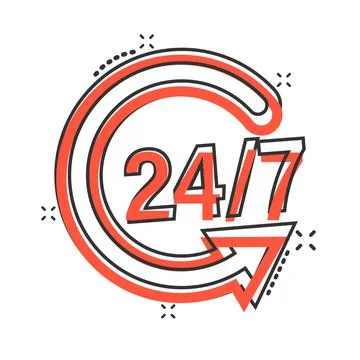 Clock icon in comic style. Watch cartoon vector illustration on white isolate Illustrazione stock