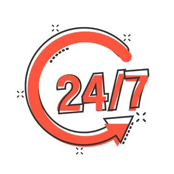 Clock icon in comic style. Watch cartoon vector illustration on white isolate Stockillustratie