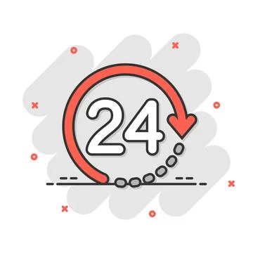 Clock icon in comic style. Watch cartoon vector illustration on white isolate Stockillustratie