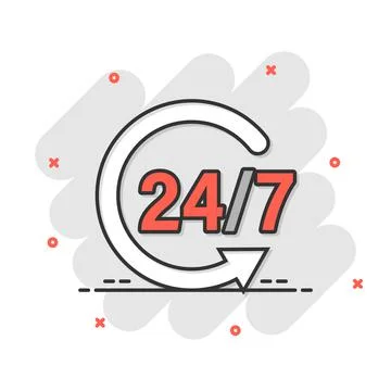 Clock icon in comic style. Watch cartoon vector illustration on white isolate Ilustración de archivo