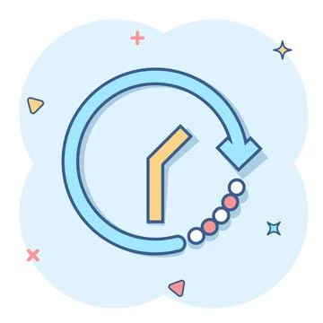 Clock icon in comic style. Watch cartoon vector illustration on white isolate Illustrazione stock