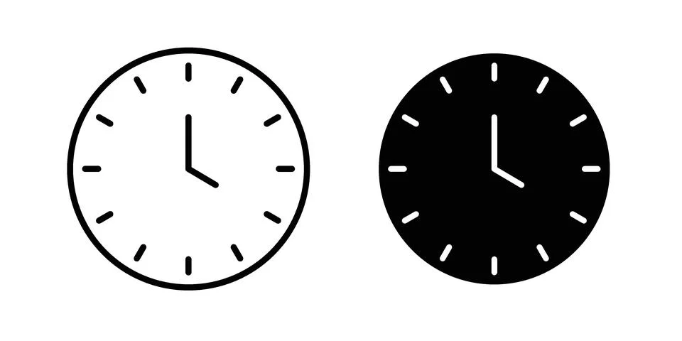 Clock icon concept logo design collection イラスト素材