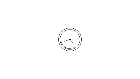 Clock icon concept video on background Stock Footage 261691075