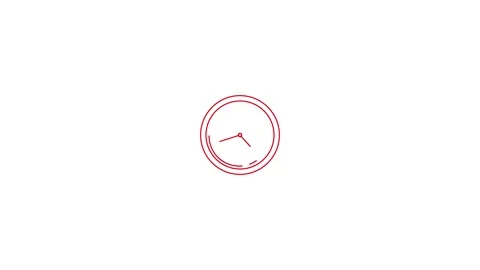 Clock icon concept video on background Stock Footage 261691077