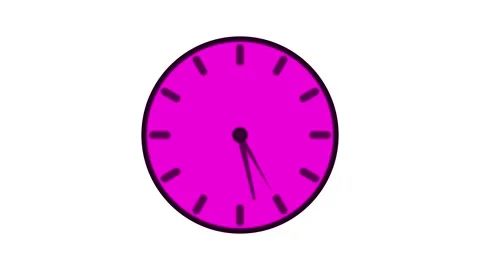 Clock icon Countdown 24 Hour Day Fast Speed. simple white and black clock i.. Stock Footage 309383473