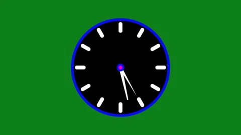 Clock icon Countdown 24 Hour Day Fast Speed. simple white and black clock i.. Stock Footage 309383474