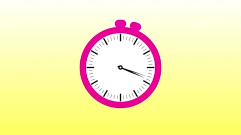 Clock icon Countdown 24 Hour Day Fast Speed. Clock time rotation 360 UHD 3d.. Video stock 332700525