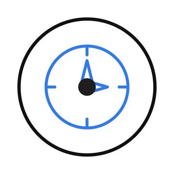Clock icon design element representing time management and the importance o.. Stock Illustration