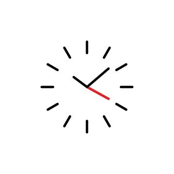 Clock icon design template isolated illustration Stock Illustration