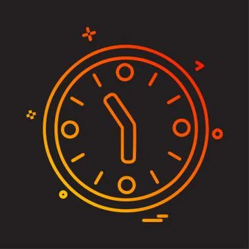 Clock icon design vector Stock Illustration