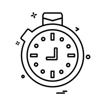 Clock icon design vector Stock Illustration