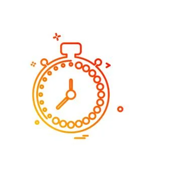 Clock icon design vector 스톡 일러스트