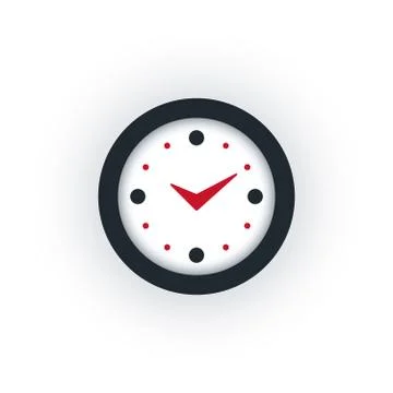 Clock icon with dotted dial Stock Illustration