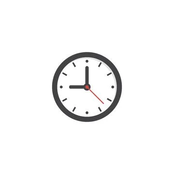 Clock icon drawing element. Time set. Clock icon. Clock in flat style. vector Stock Illustration