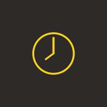 Clock icon for expressing time, alarm, watch and other. Stock Illustration