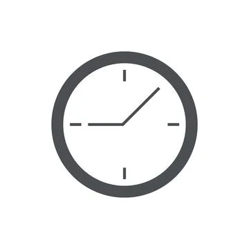 Clock icon in flat style Stock Illustration