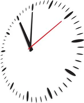 Clock icon in flat style, timer on white background. Business watch. Illustrazione stock