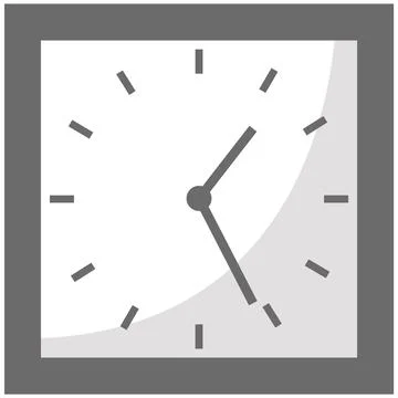 Clock icon in flat style, timer isolated. Business watch. Vector design element Stock Illustration