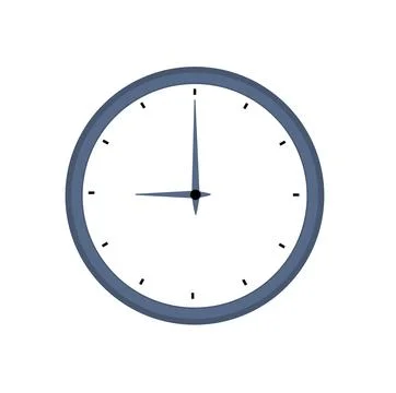 Clock icon in flat style, timer on white background. Business watch. Vector Stock Illustration