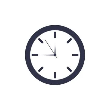 Clock icon flat vector illustration on white background. EPS 10 Stockillustratie