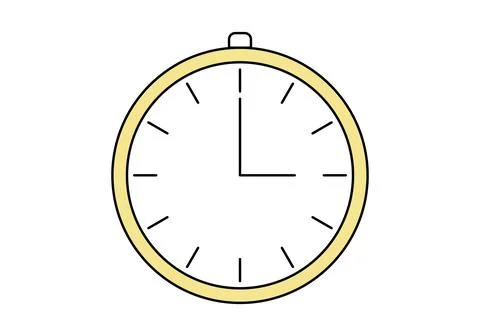 Clock icon. Flat vector illustration. Stock Illustration