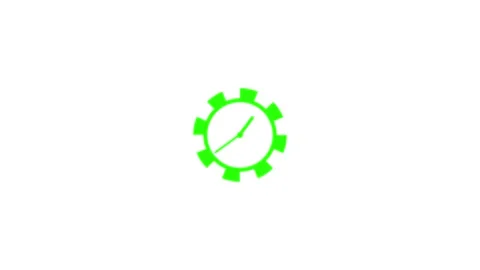 Clock icon with gear frame animated Stock Footage 263874147