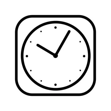 Clock icon. Hours dial. Watch time. Business deadline. Stock Illustration
