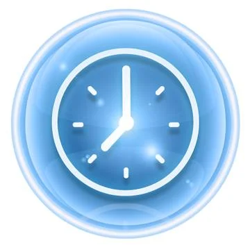 Clock icon ice, isolated on white background. Stock-Illustration