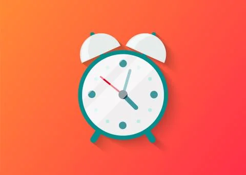 Clock icon icon illustration isolated in flat style design. Clock is a Stock Illustration