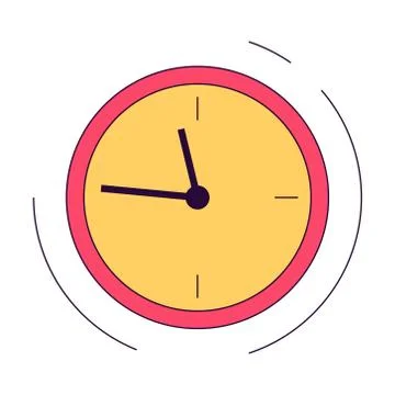 Clock icon. Idea of time and deadline. Circle shape of the wall Stock Illustration