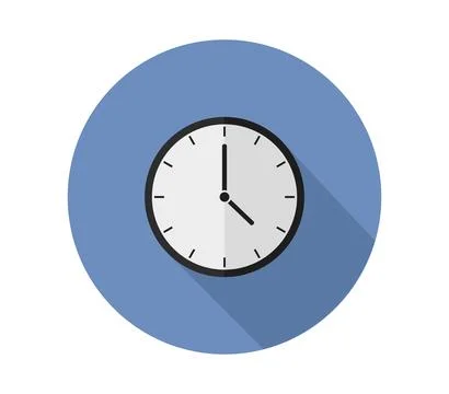 Clock icon illustrated in vector on white background Stock Illustration
