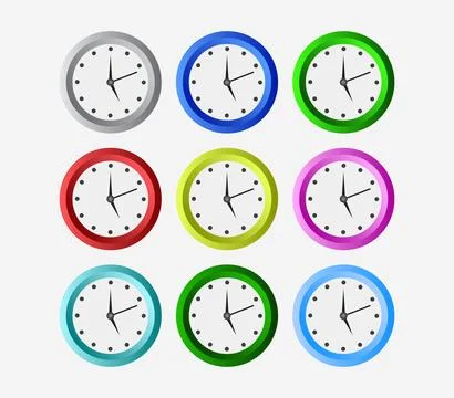 Clock icon illustrated in vector on white background Stock Illustration