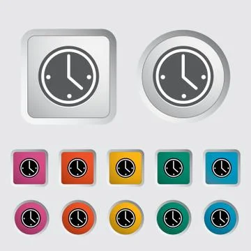 Clock icon. Stock Illustration
