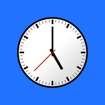 Clock icon, illustration, flat design. Clock icon, illustration, flat desi... Foto stock
