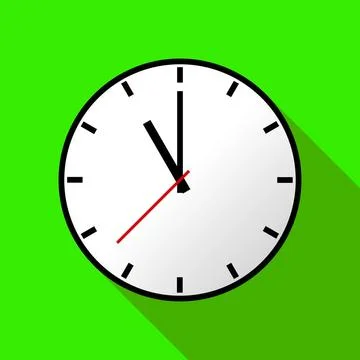 Clock icon, illustration, flat design. Clock icon, Vector illustration, fl... Foto stock