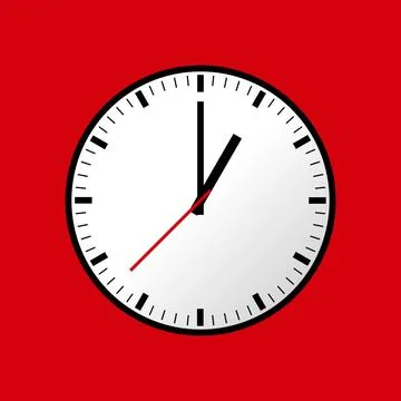 Clock icon, illustration, flat design. Clock icon, Vector illustration, fl... Stock Photos