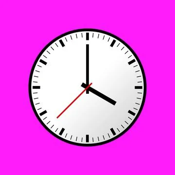 Clock icon, illustration, flat design. Clock icon, Vector illustration, fl... Stock Photos