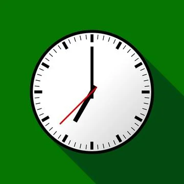 Clock icon, illustration, flat design Clock icon, Vector illustration, fla... Stock Photos