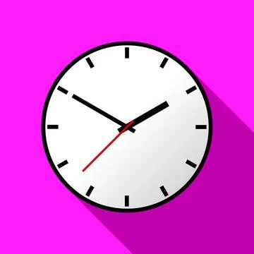 Clock icon, illustration, flat design. Clock icon, illustration, flat desi... 스톡 사진