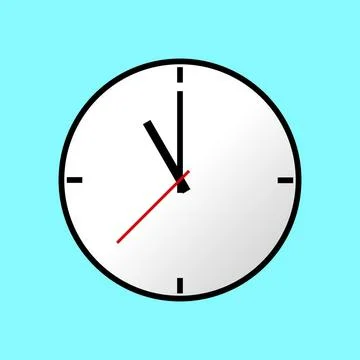 Clock icon, illustration, flat design. Clock icon, illustration, flat desi... Foto stock