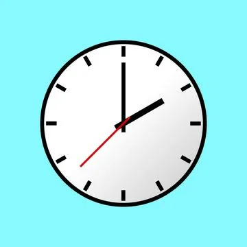 Clock icon, illustration, flat design. Clock icon, illustration, flat desi... Foto stock